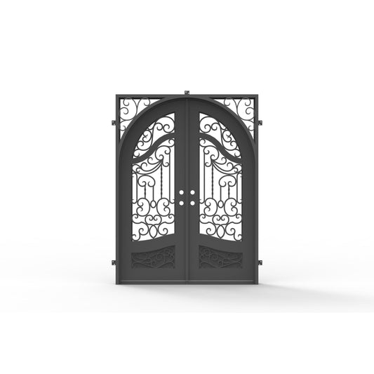 Pre-Order: Aspen 2 Double | Wrought Iron Door (Ships 16-18 Weeks)