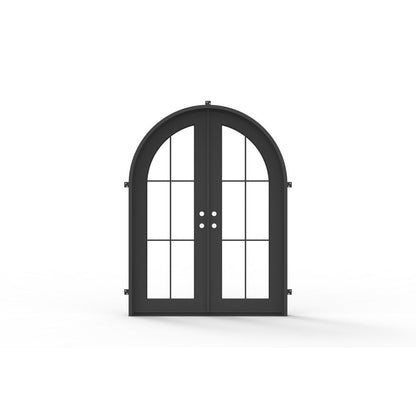 Pre-Order: Beaver Creek Double (Cold Weather + Thermal Break) | Wrought Iron Door (Ships 16-18 Weeks)