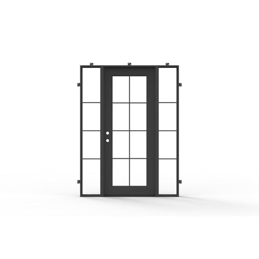 Pre-Order: Beaver Creek Single + Sidelights | Steel French Doors (Ships 16-18 Weeks)