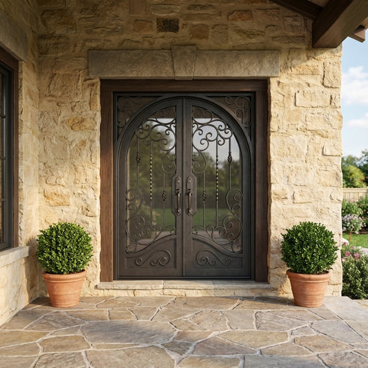 Big Sky 2 - Square-Arch | Wrought Iron Door