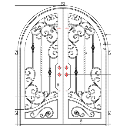 Big Sky 2 - Arch | Wrought Iron Door