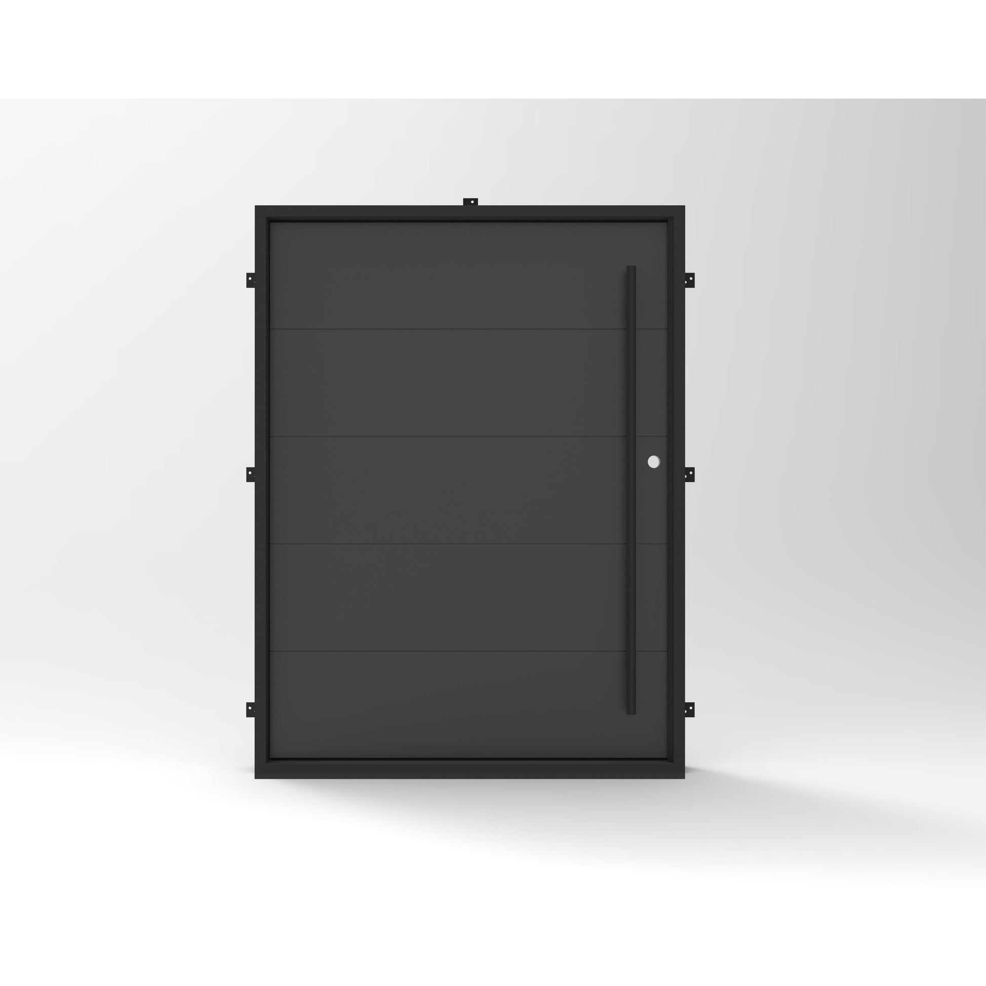 Boston Pivot (No Glass) w/ Pull Handle | Steel Pivot Doors
