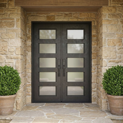 Chicago 5 Double | Wrought Iron Door