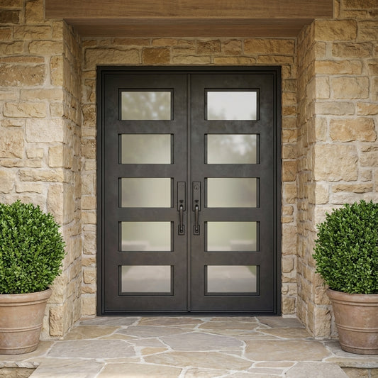 Chicago 5 Double | Wrought Iron Door