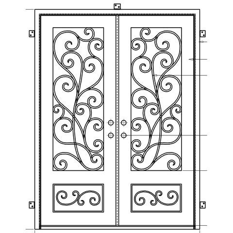 Pre-Order - Courchevel Double | Wrought Iron Door