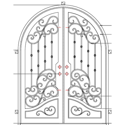 Dallas - Arch | Wrought Iron Door