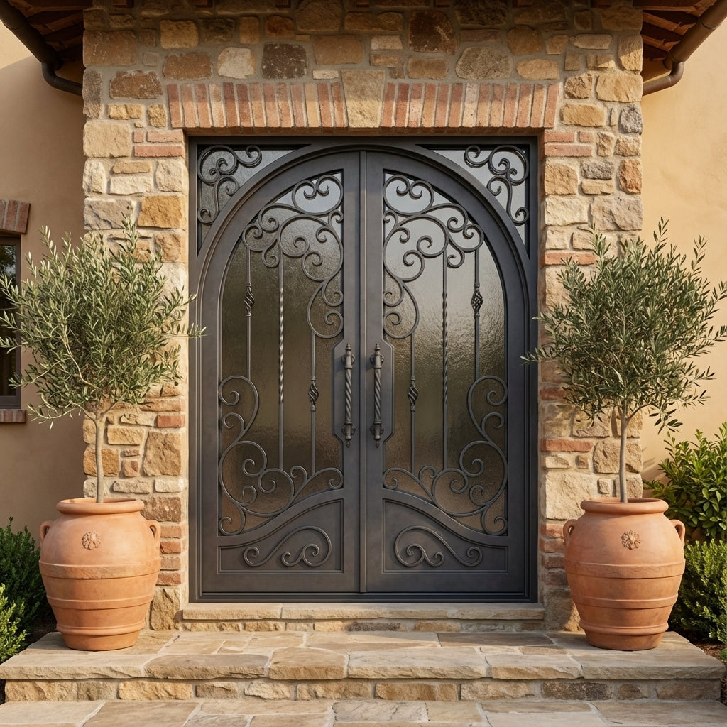 Dallas - Square-Arch | Wrought Iron Door
