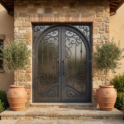 Dallas - Square-Arch | Wrought Iron Door