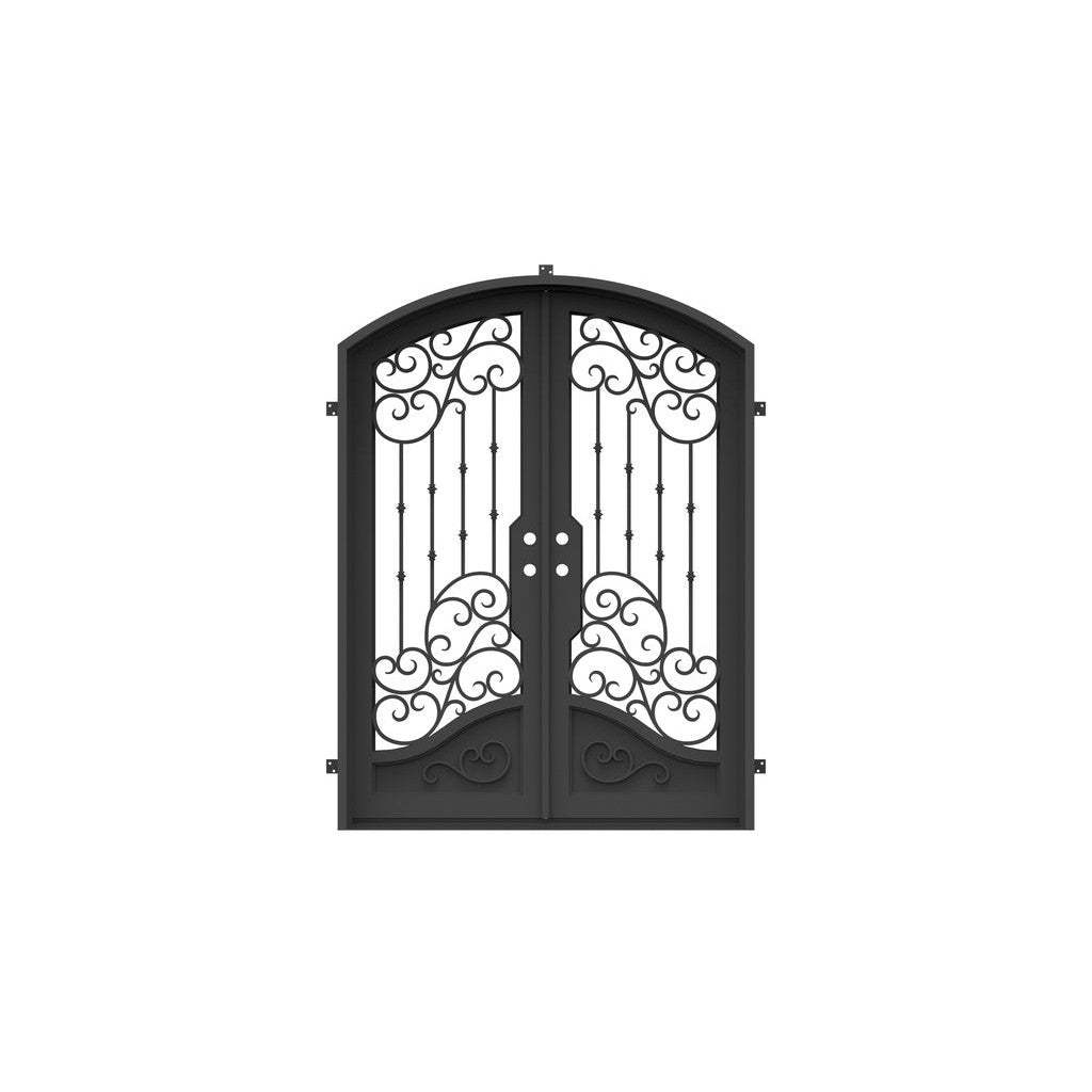 Pre-Order: Dallas Double (Cold Weather + Thermal Break) | Wrought Iron Door (Ships 16-18 Weeks)