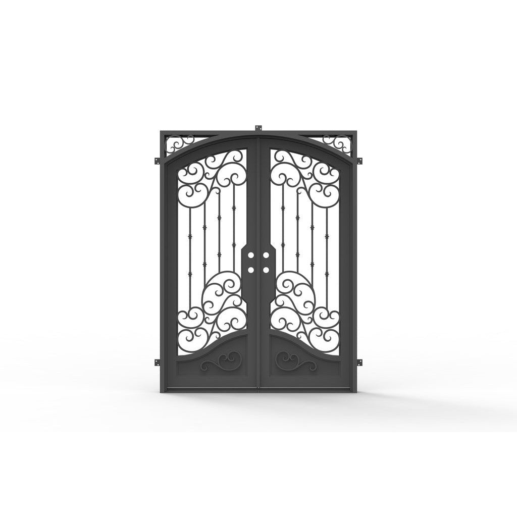 Pre-Order: Dallas Double (Cold Weather + Thermal Break) | Wrought Iron Door (Ships 16-18 Weeks)