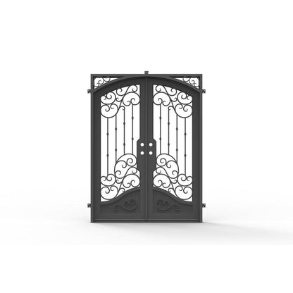 Pre-Order: Dallas Double (Cold Weather + Thermal Break) | Wrought Iron Door (Ships 16-18 Weeks)