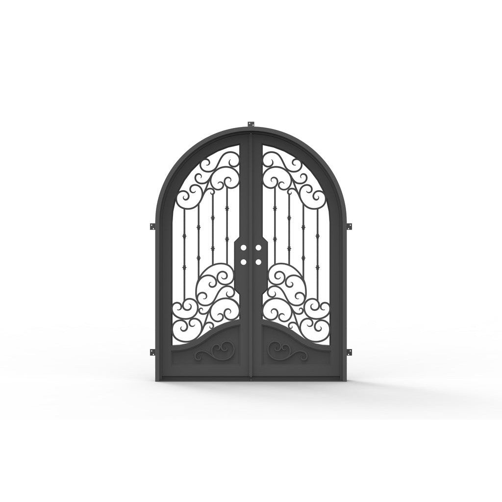 Pre-Order: Dallas Double (Cold Weather + Thermal Break) | Wrought Iron Door (Ships 16-18 Weeks)