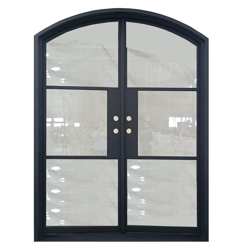 Light 3 - Double - Eyebrow | Steel French Doors