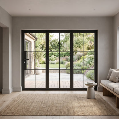 Light 6 Bi-Fold - 3 Panel | Steel French Doors