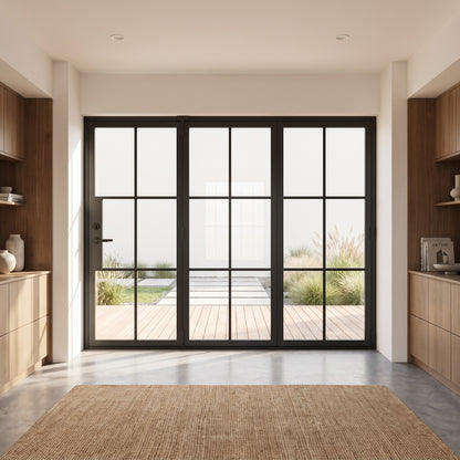 Light 6 Bi-Fold - 3 Panel | Steel French Doors