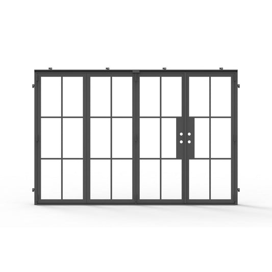 Light 6 Bi-Fold - 3+1 Panel | Steel French Doors
