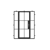 Light 6 - Single + Sidelights | Steel French Doors