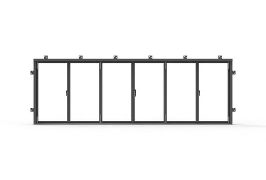 Pre-Order: Light 1 - 3+3 Panel Sliding Window | Steel French Doors (Ships 16-18 Weeks)