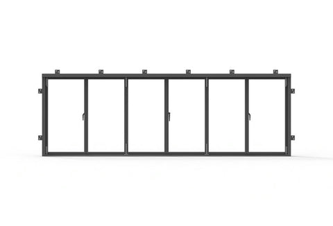 Pre-Order: Light 0 - 3+3 Panel Sliding Window | Steel French Doors (Ships 16-18 Weeks)