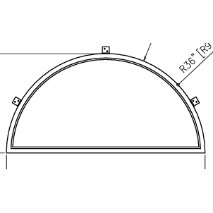 Light 1 - Transom - Arch - Fixed Window | Steel French Doors