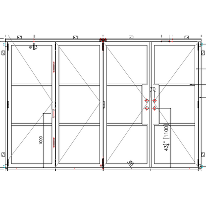 Light 3 Bi-Fold - 3+1 Panel | Steel French Doors
