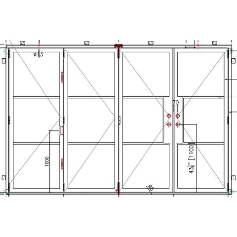 Light 3 - 3+1 Panel Bi-Fold | Steel French Doors