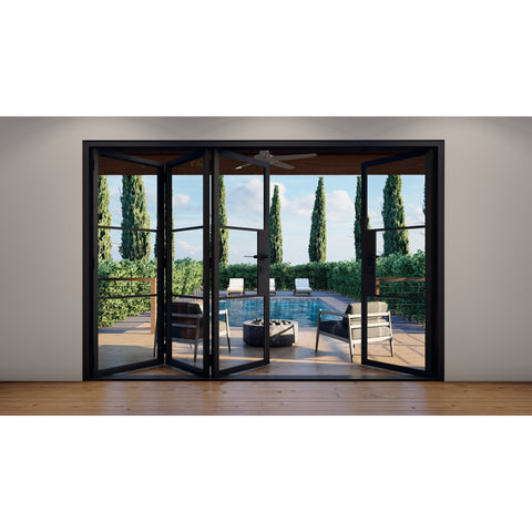 Pre-Order: Light 3 - 3 + 1 Panel | Steel Bi-Fold Doors (Ships 16-18 Weeks)