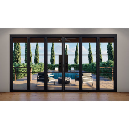 Pre-Order: Light 3 - 3+3 Panel | Steel Bi-Fold Doors (Ships 16-18 Weeks)