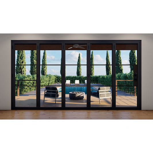 Pre-Order: Light 3 - 5 Panel | Steel Bi-Fold Doors (Ships 16-18 Weeks)