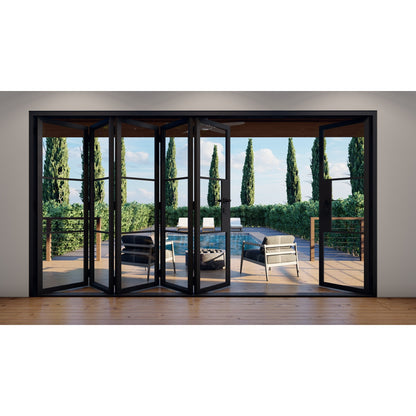 Pre-Order: Light 3 - 5+1 Panel | Steel Bi-Fold Doors (Ships 16-18 Weeks)