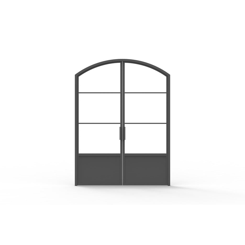 Pre-Order: Light 3 Interior - Double + Kickplate | Steel Interior Doors (Ships 16-18 Weeks)