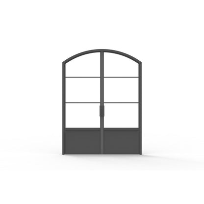 Pre-Order: Light 3 Interior - Double + Kickplate | Steel Interior Doors (Ships 16-18 Weeks)