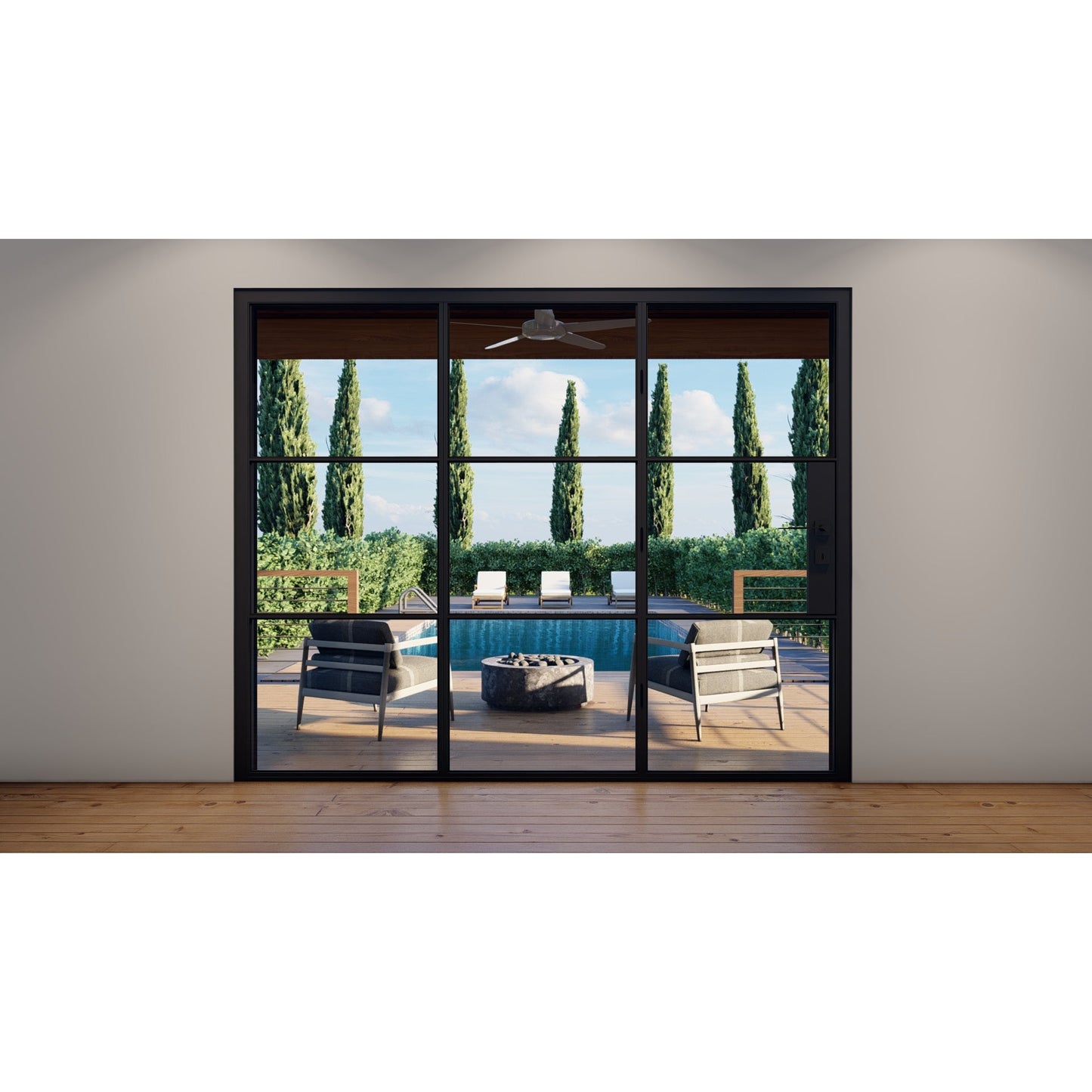 Pre-Order: Light 3S - 3 Panel (Cold Rolled Steel) | Steel Bi-Fold Doors (Ships 16-18 Weeks)
