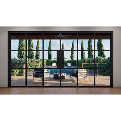 Pre-Order: Light 3S - 3+3 Panel (Cold Rolled Steel) | Steel Bi-Fold Doors (Ships 16-18 Weeks)