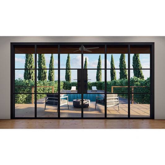 Pre-Order: Light 3S - 3+3 Panel (Cold Rolled Steel) | Steel Bi-Fold Doors (Ships 16-18 Weeks)
