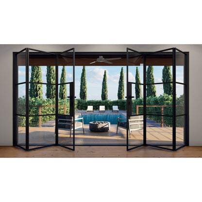 Pre-Order: Light 3S - 3+3 Panel (Cold Rolled Steel) | Steel Bi-Fold Doors (Ships 16-18 Weeks)