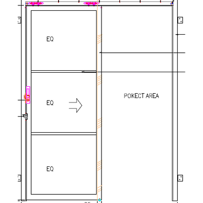 Pre-Order: Light 3 Single Interior Pocket Door | Steel Pocket Doors (Ships 16-18 Weeks)