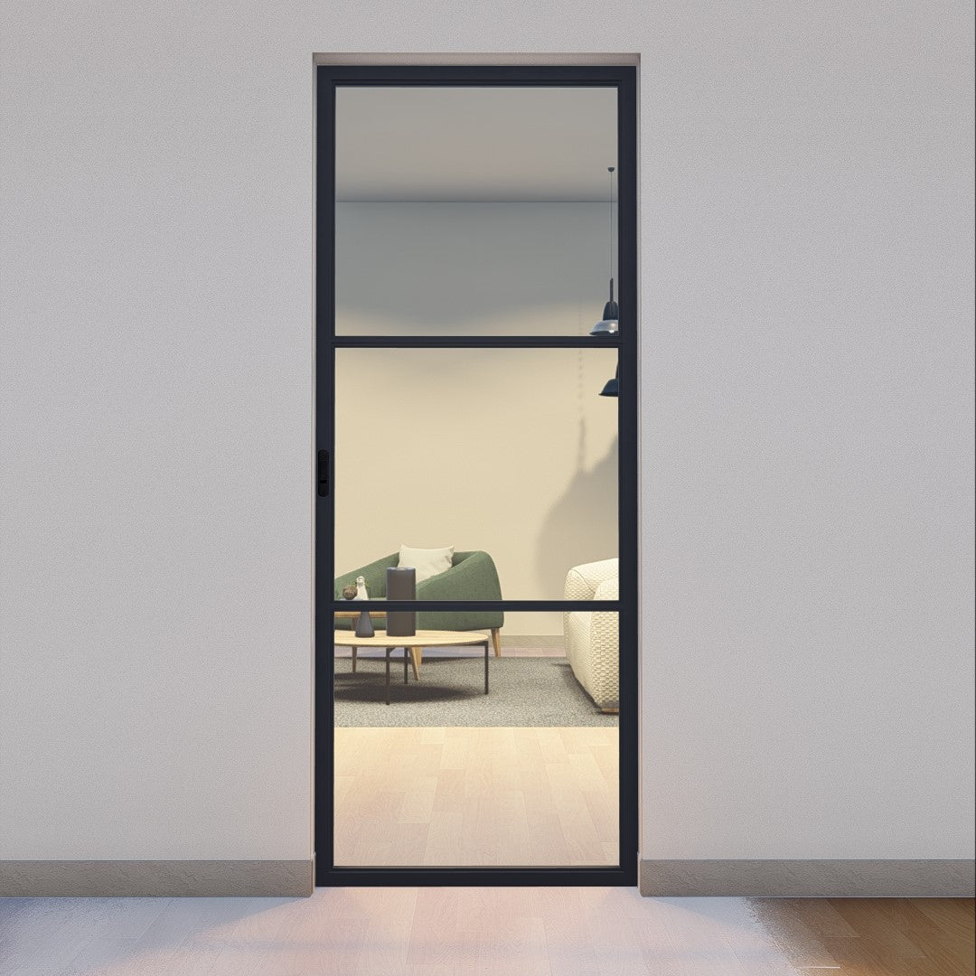 Pre-Order: Light 3 Single Interior Pocket Door | Steel Pocket Doors (Ships 16-18 Weeks)