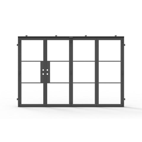 Pre-Order: Light 3 - 3 + 1 Panel | Steel Bi-Fold Doors (Ships 16-18 Weeks)