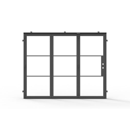 Pre-Order: Light 3 - 3 Panel | Steel Bi-Fold Doors (Ships 16-18 Weeks)