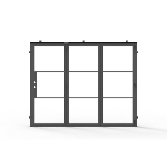 Pre-Order: Light 3 - 3 Panel | Steel Bi-Fold Doors (Ships 16-18 Weeks)