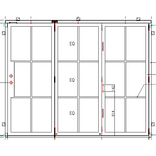 Light 6 - 3 Panel Bi-Fold | Steel French Doors