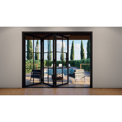 Pre-Order: Light 6 - 3 Panel | Steel Bi-Fold Doors (Ships 16-18 Weeks)