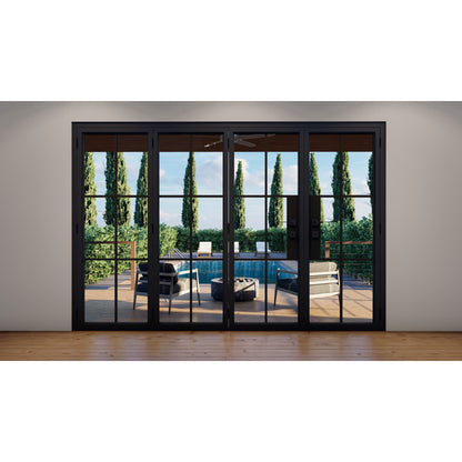 Pre-Order: Light 6 - 3 + 1 Panel | Steel Bi-Fold Doors (Ships 16-18 Weeks)