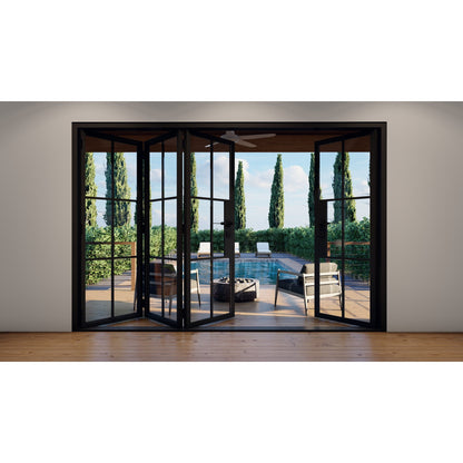 Pre-Order: Light 6 - 3 + 1 Panel | Steel Bi-Fold Doors (Ships 16-18 Weeks)