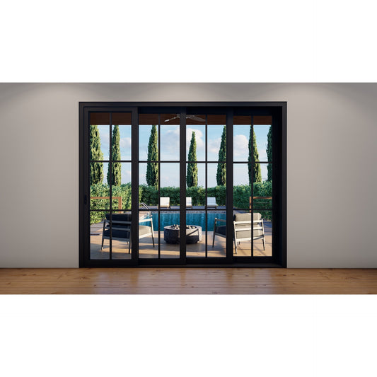 Pre-Order: Light 6 - 4 Panel | Steel Sliding Doors (Ships 16-18 Weeks)