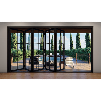 Pre-Order: Light 6 - 5 Panel | Steel Bi-Fold Doors (Ships 16-18 Weeks)