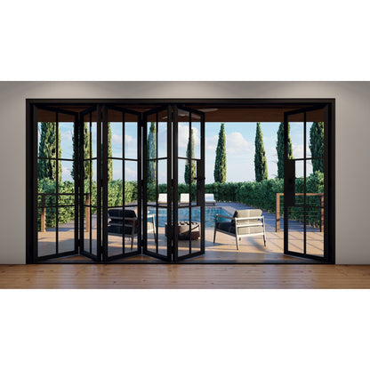 Pre-Order: Light 6 - 5+1 Panel | Steel Bi-Fold Doors (Ships 16-18 Weeks)