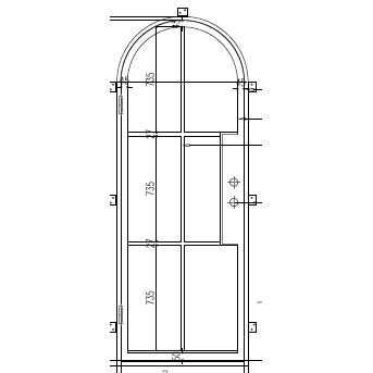 Light 6 Arch - Single (Arriving 3/1/24) | Steel French Doors