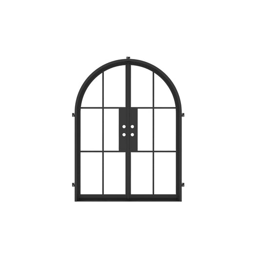 Light 6 Double - Arch | Steel French Doors